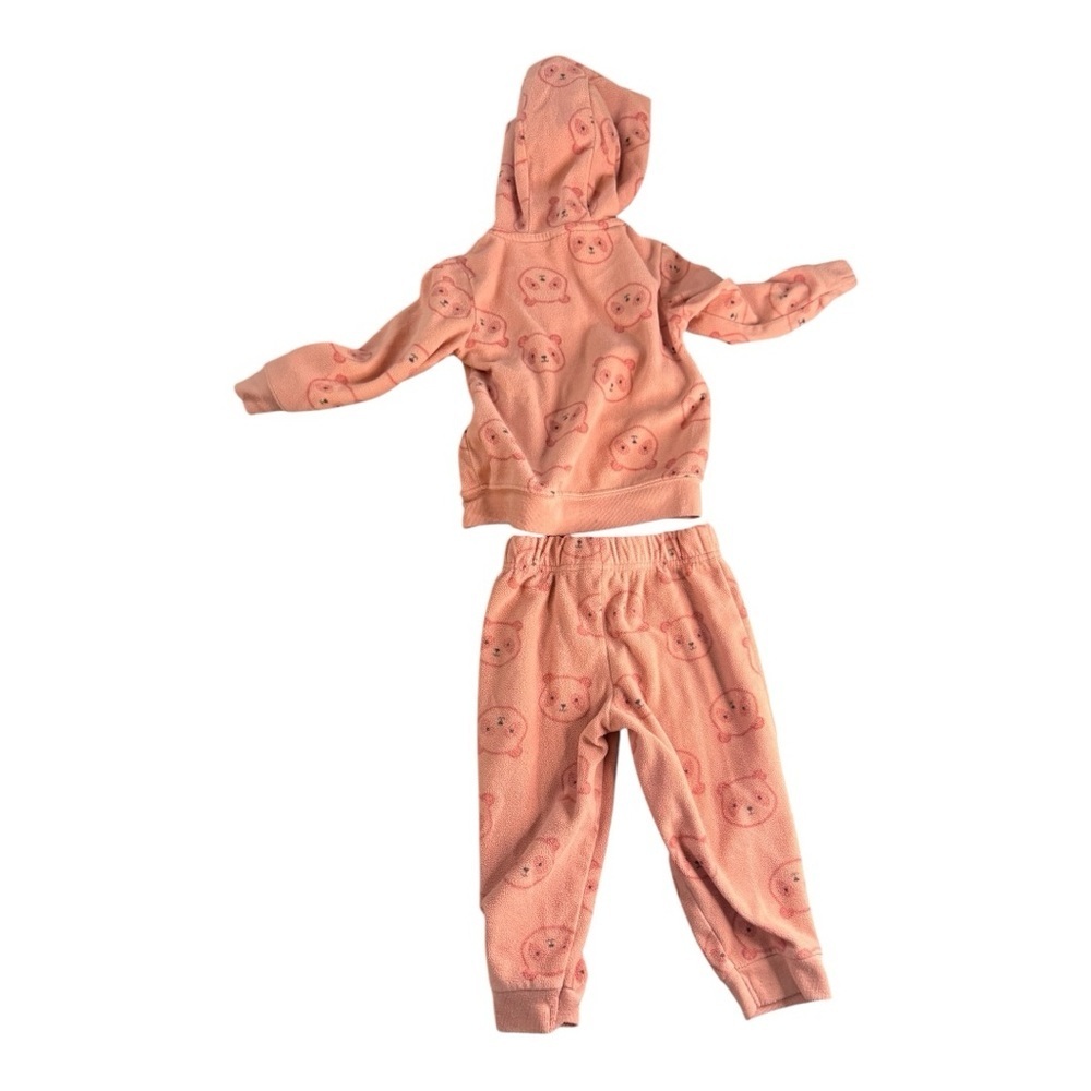 Pink Bear Print Hoodie and Pants Set - Picture 4 of 7